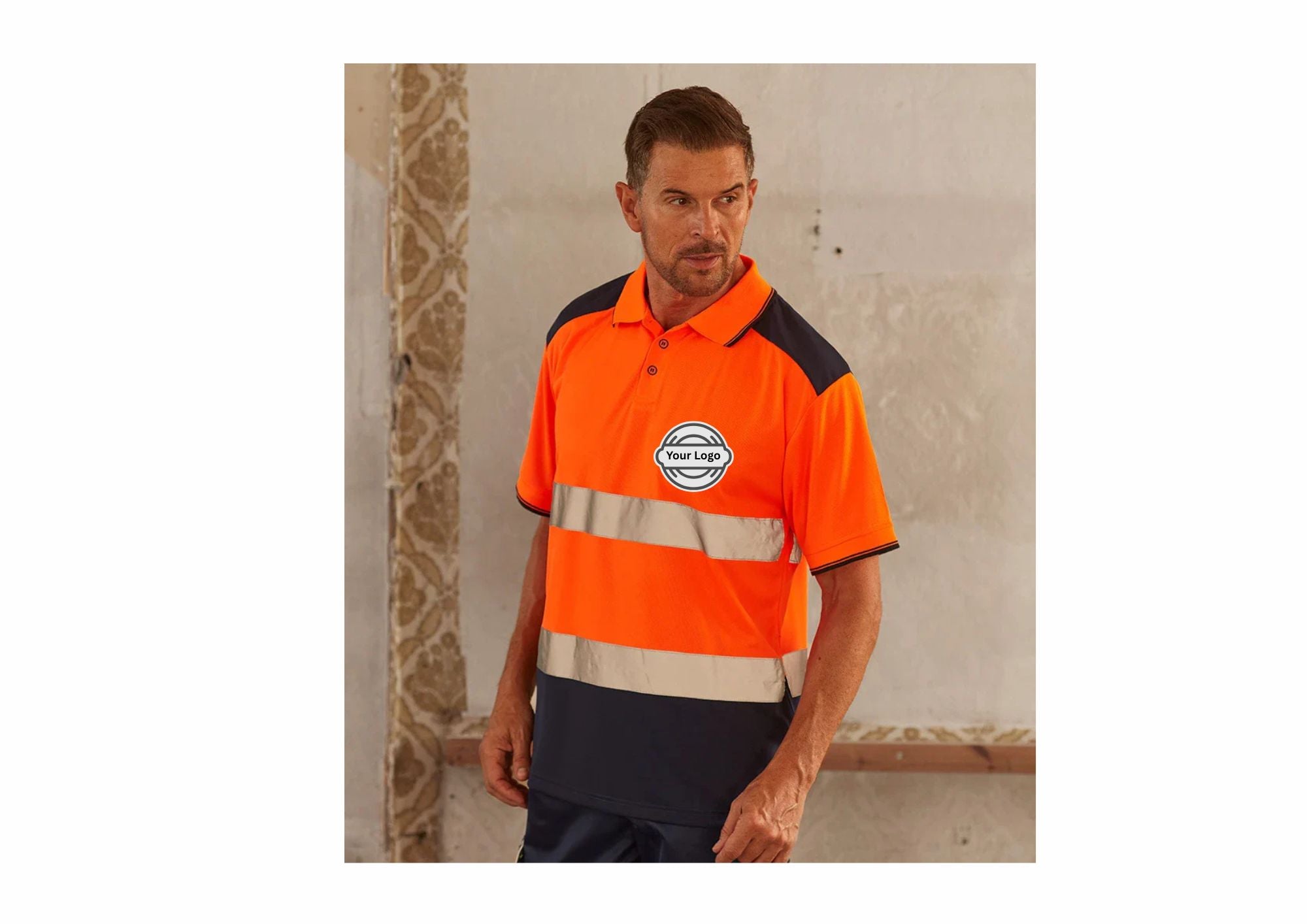 Work Wear Two Tone Polo Shirt