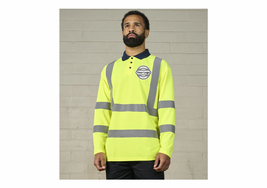 Long Sleeve Hi Vis Safety Polo Top