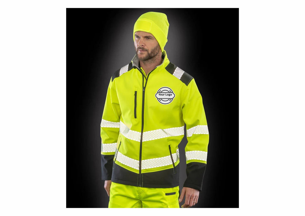 Hi Vis Soft Shell Work Jacket