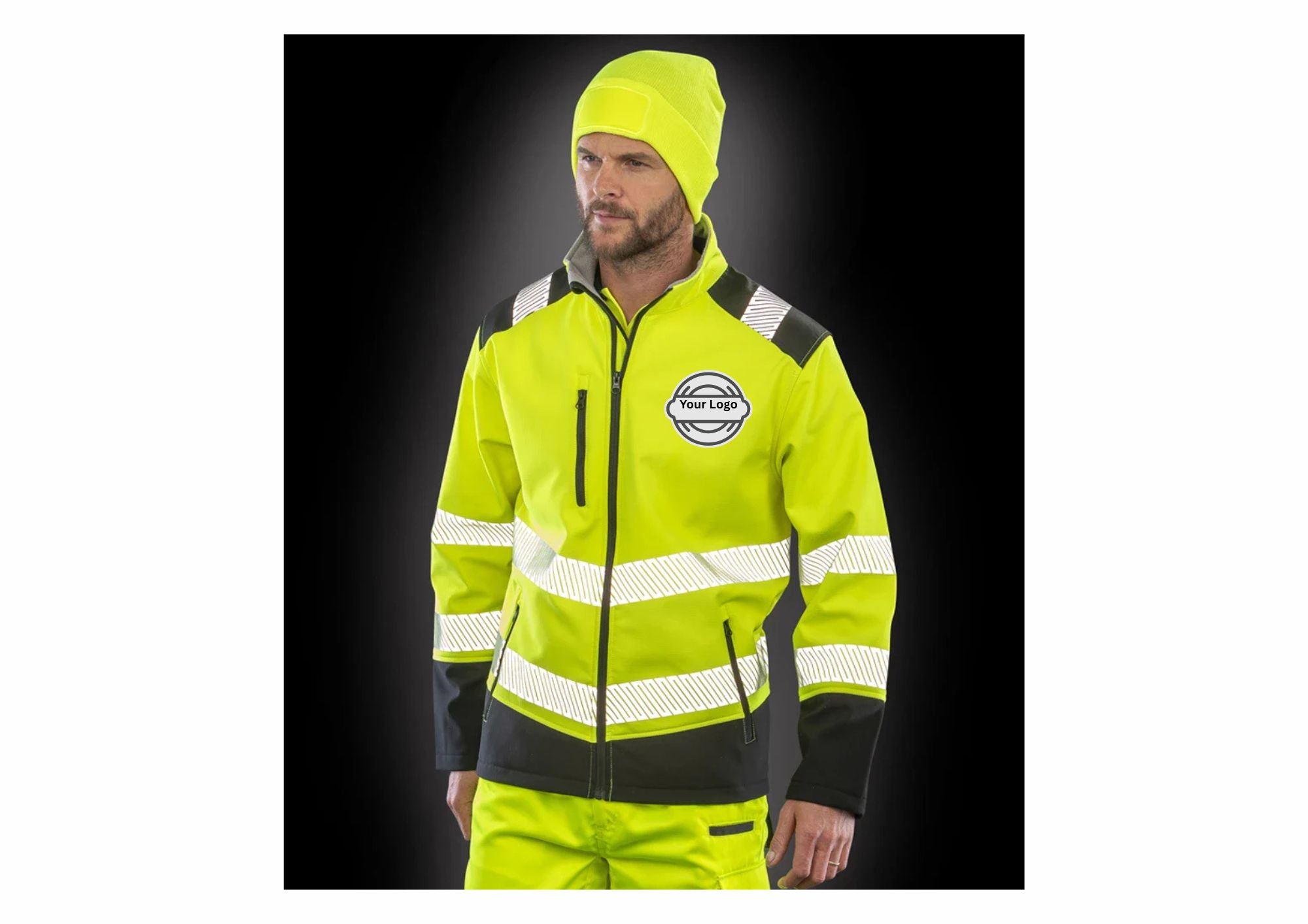 Hi Vis Soft Shell Work Jacket