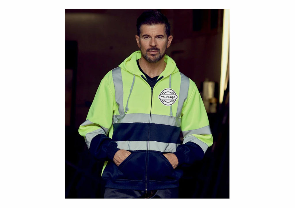 Hi-Vis Zip Work Wear Hoodie