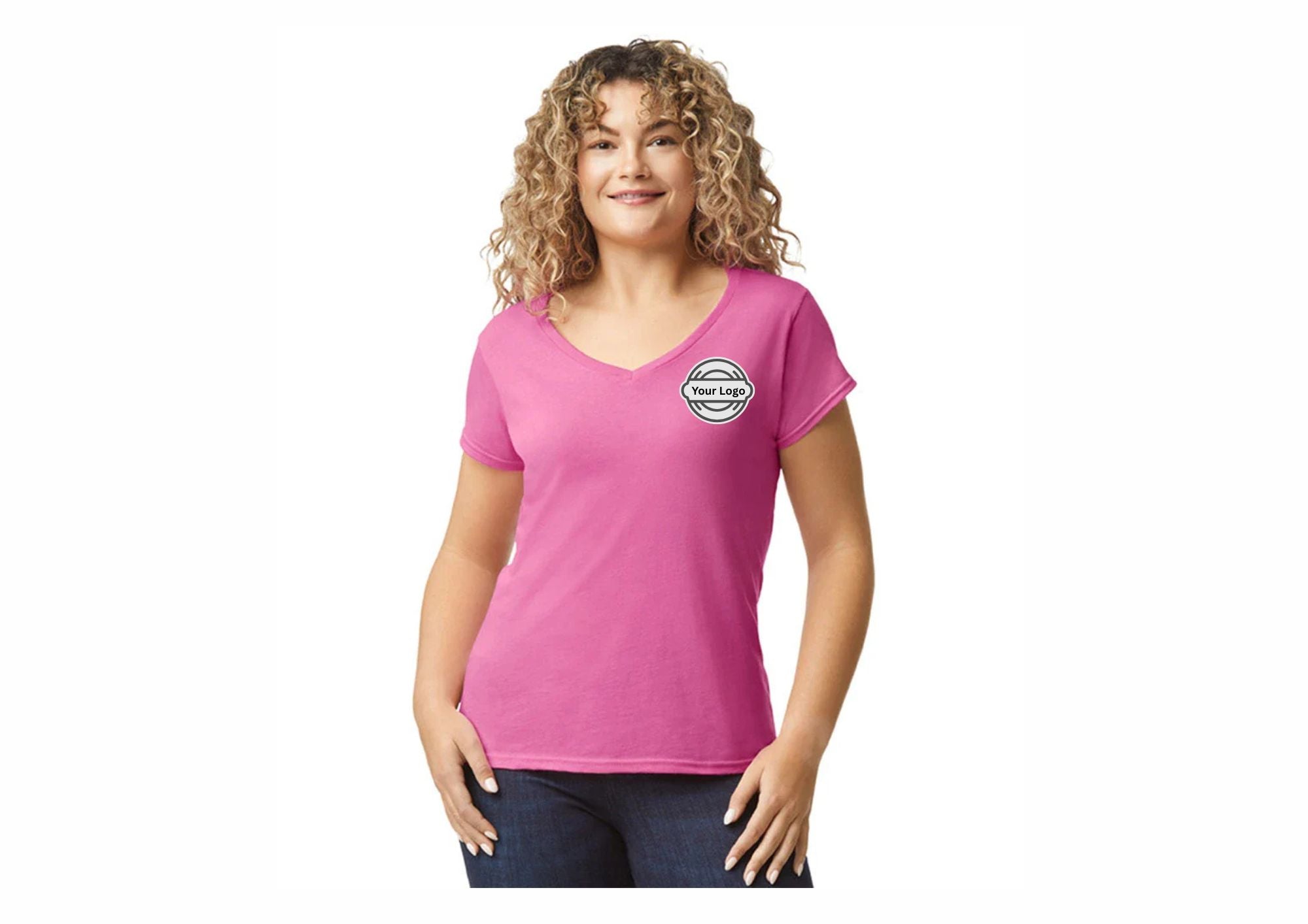 Ladies Work Wear SoftStyle V Neck T-Shirt
