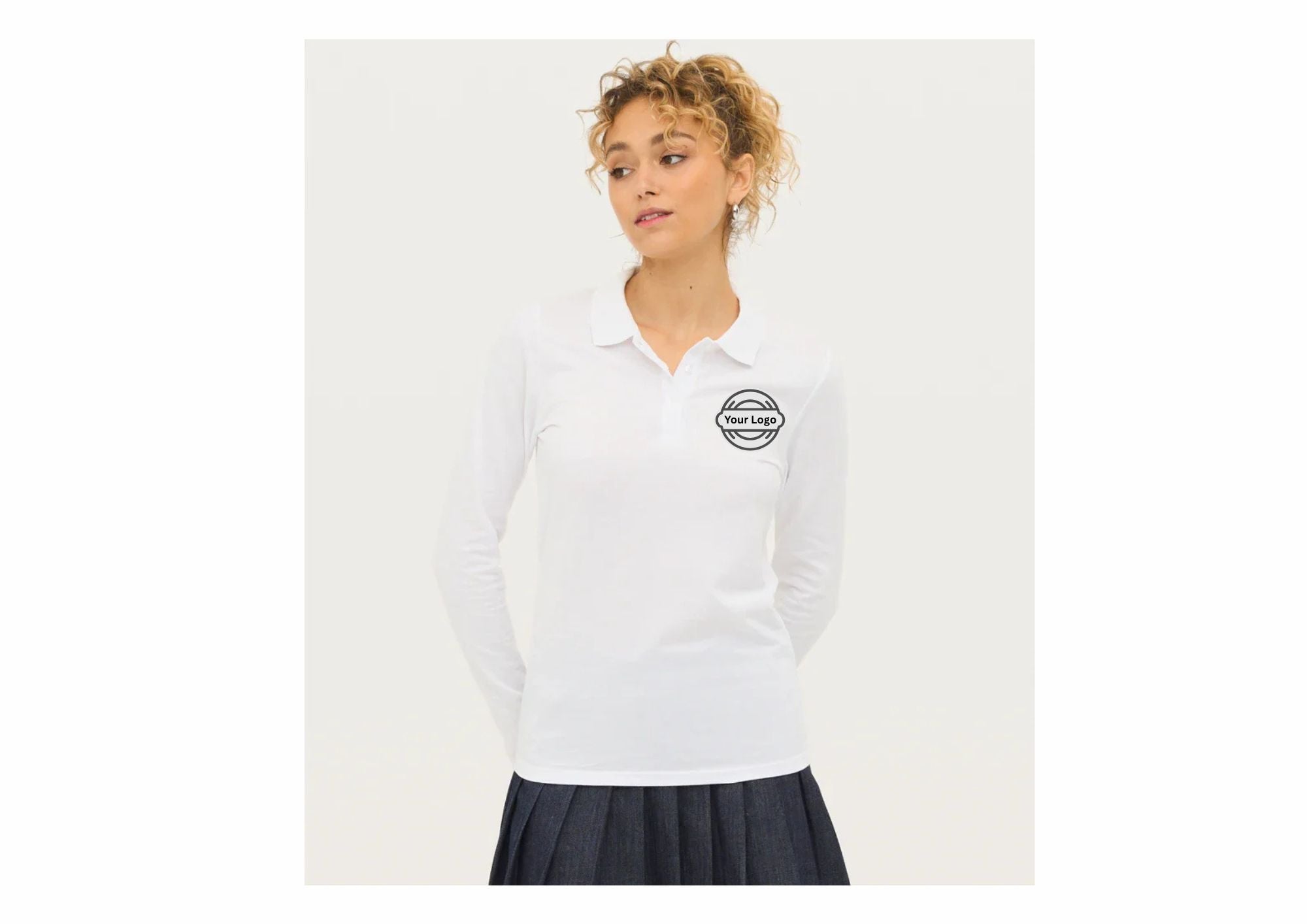 Ladies Long Sleeve Piqué Polo work wear Shirt