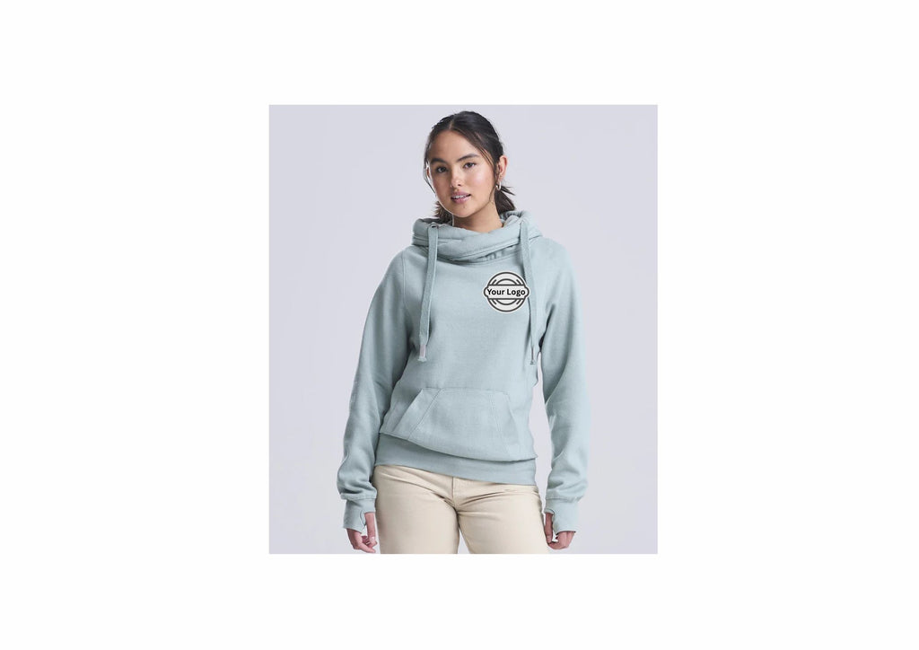 Work Wear Cross Neck Hoodie