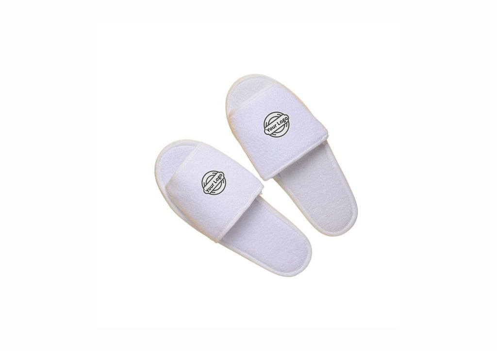 Open Toe Towelling Hotel Slippers