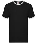 World cup colours Fruit of the Loom Contrast Ringer T-Shirt personalised