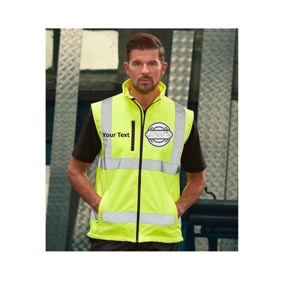 Hi-Vis Soft Shell  Work Wear Gilet
