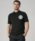 Custom personalised workwear polo complete with a logo either embroidered or printed to your business. Premium Piqué fabric in Black. 