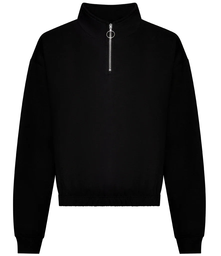 Cropped 1/4 Zip Sweatshirt for Ladies