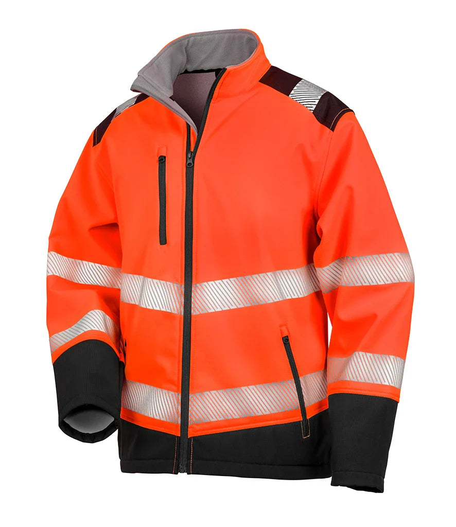 Hi Vis Soft Shell Work Jacket
