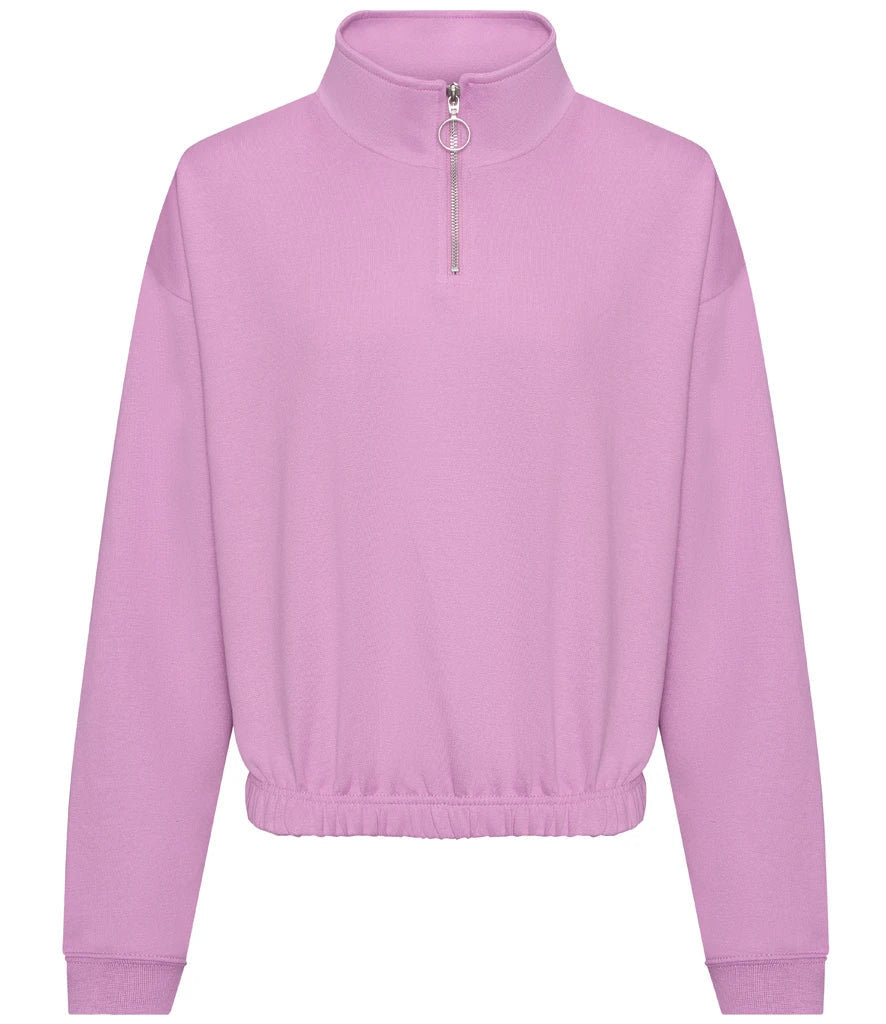 Cropped 1/4 Zip Sweatshirt for Ladies