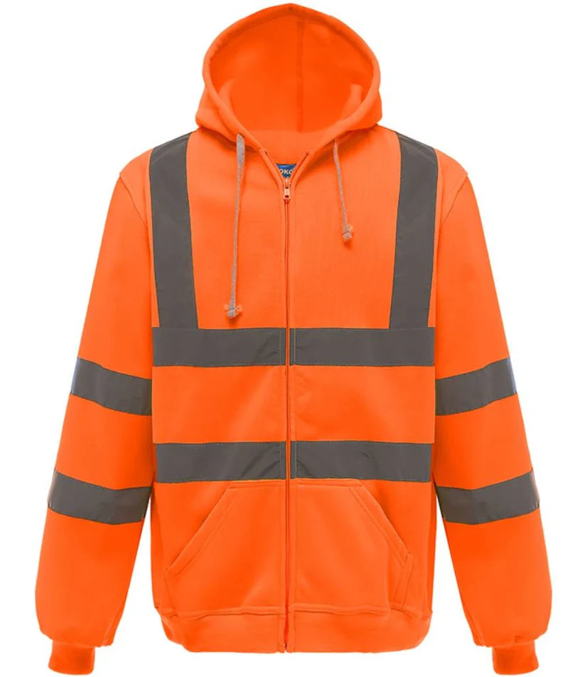 Hi-Vis Zip Work Wear Hoodie