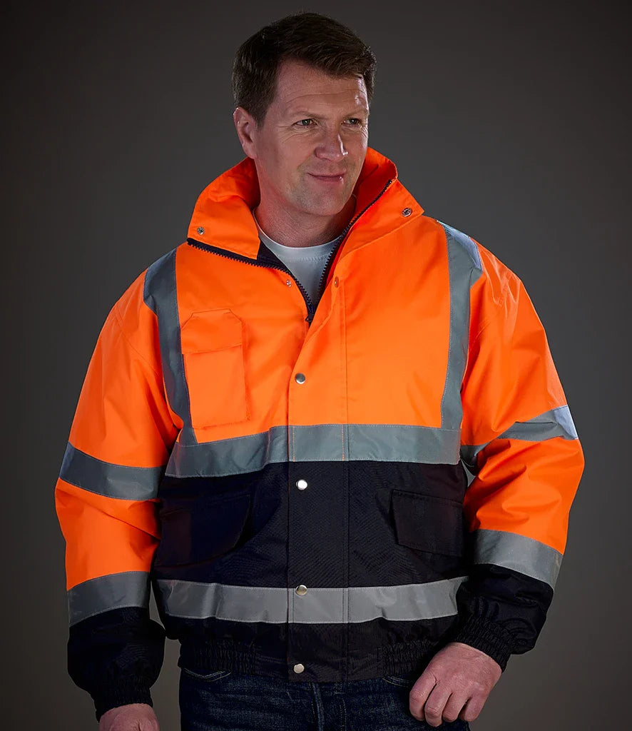 Premium Work Wear Hi-Vis Two Tone Bomber Jacket
