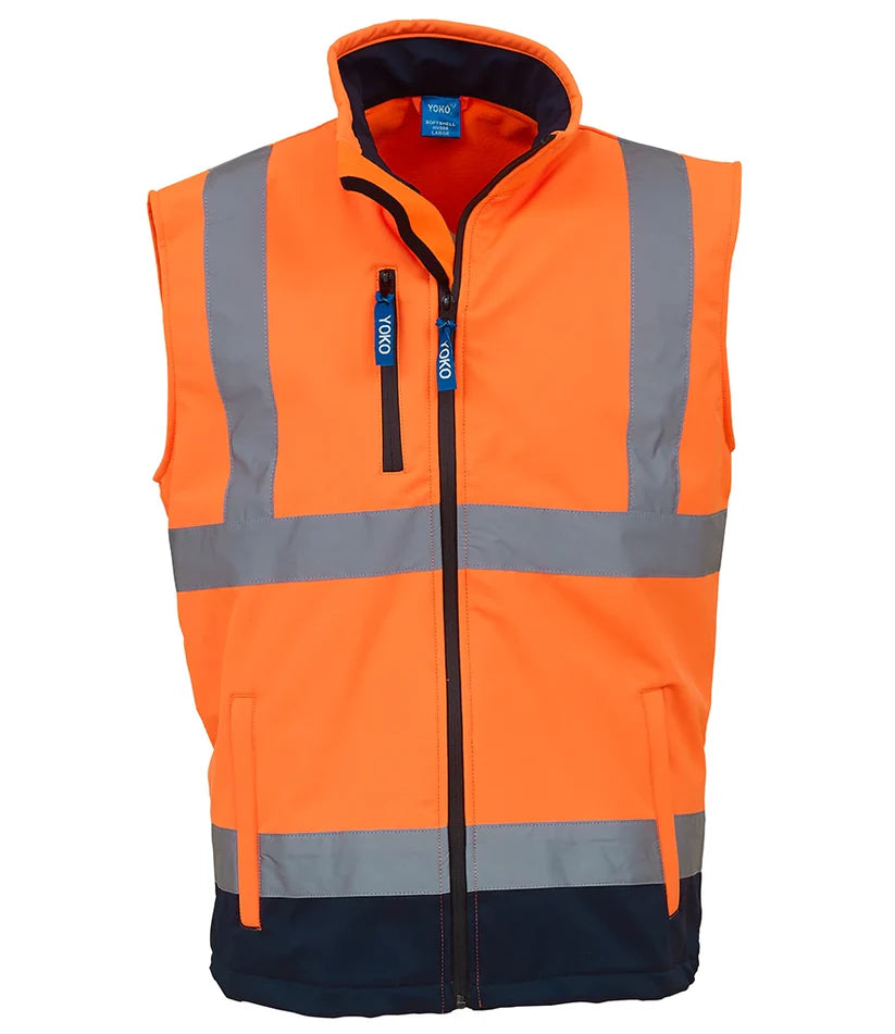 Hi-Vis Soft Shell  Work Wear Gilet