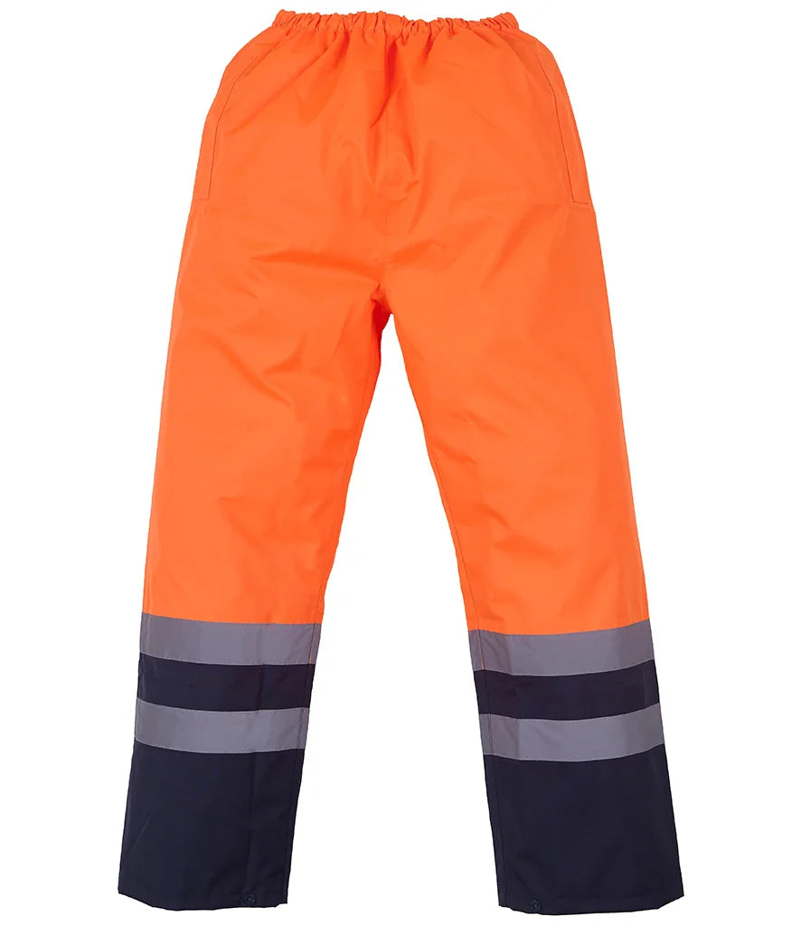 Hi-Vis Two Tone Waterproof Work Wear Overtrousers