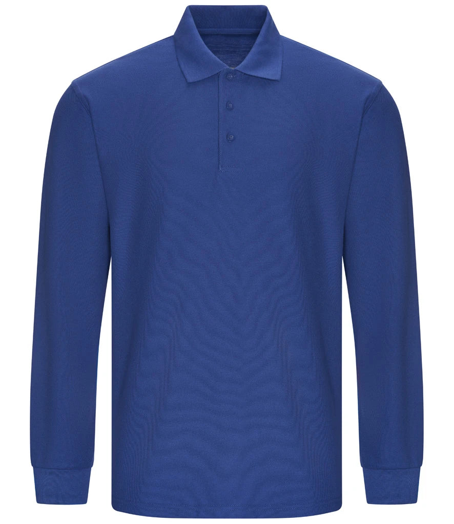 Premium work wear Long Sleeve Piqué Polo Shirt