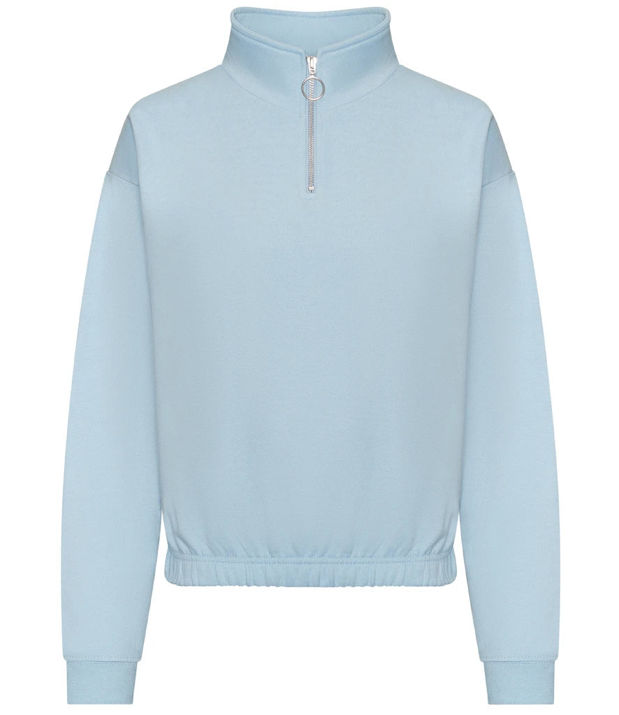 Cropped 1/4 Zip Sweatshirt for Ladies
