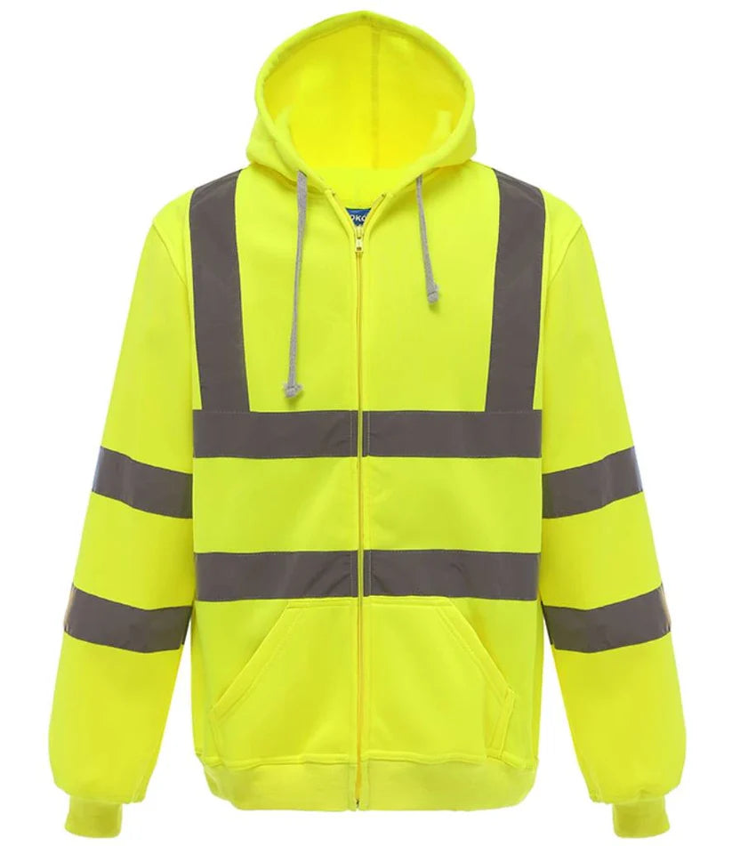 Hi-Vis Zip Work Wear Hoodie