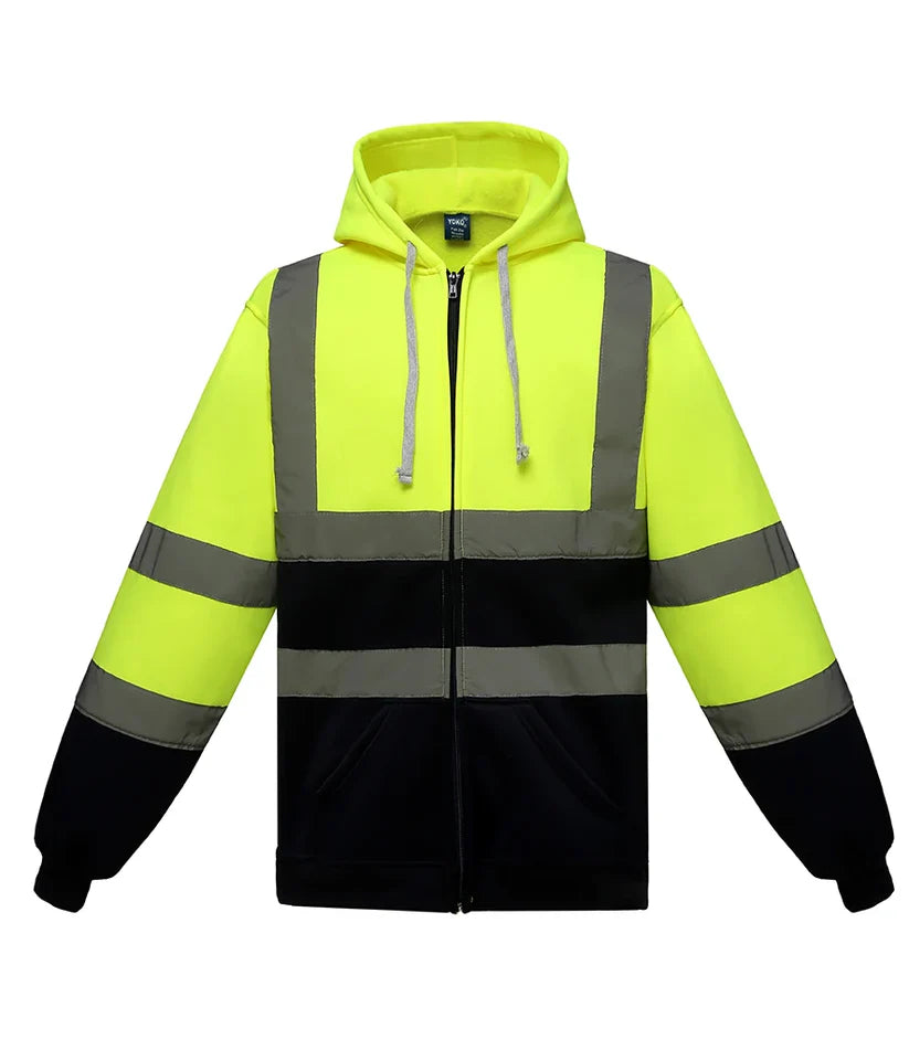 Hi-Vis Zip Work Wear Hoodie