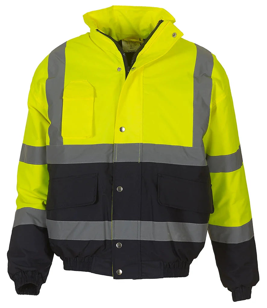 Premium Work Wear Hi-Vis Two Tone Bomber Jacket